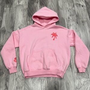 Pink Palm Puff Hoodie